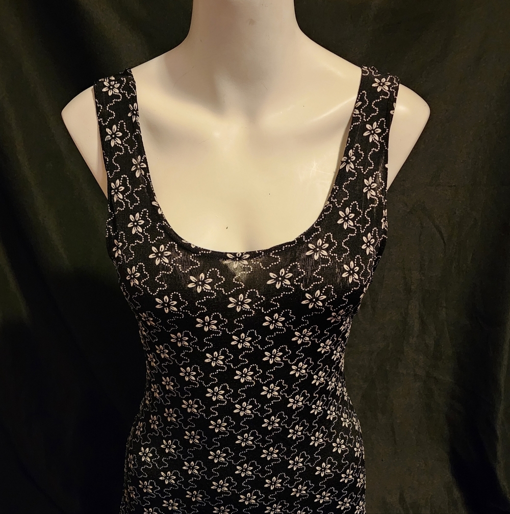 Black and White Floral Dress